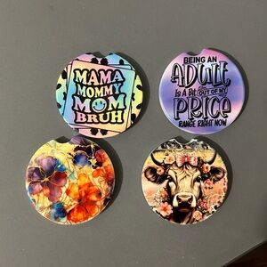 Ceramic car coasters made to order